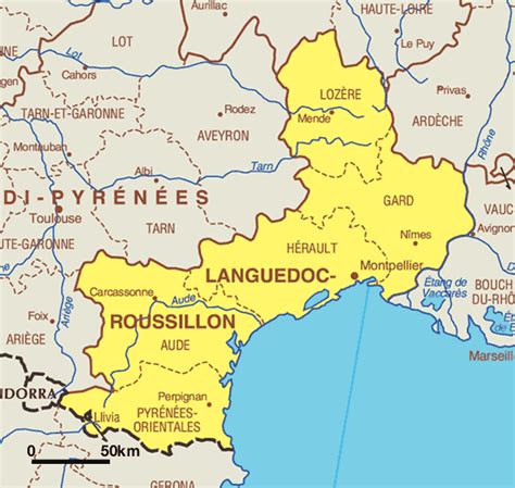 Languedoc-Roussillon | Languedoc, Languedoc roussillon, France map