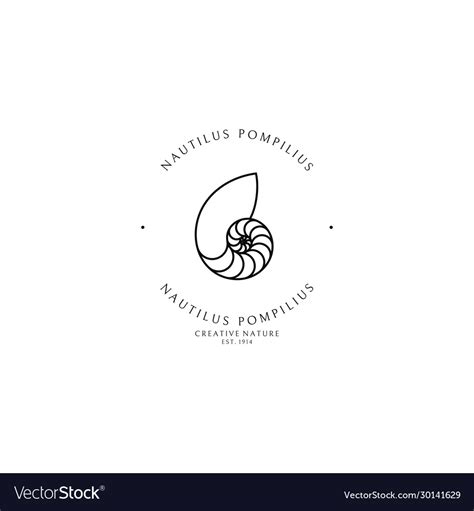 Nautilus logo Royalty Free Vector Image - VectorStock