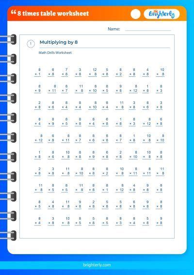 Times Table – 2-12 Worksheets – 1, 2, 3, 4, 5, 6, 7, 8, 9, 10, 11 - Worksheets Library