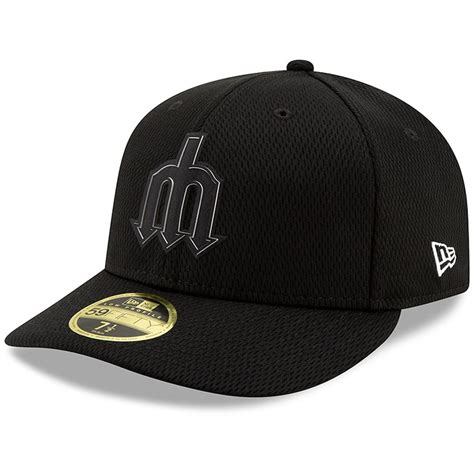 New Era Seattle Mariners Black Clubhouse Collection Low Profile 59FIFTY Fitted Hat