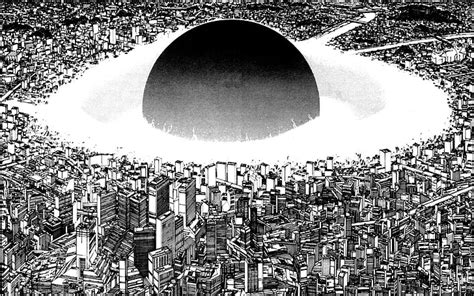 Online crop | HD wallpaper: akira explosions grayscale manga Anime ...