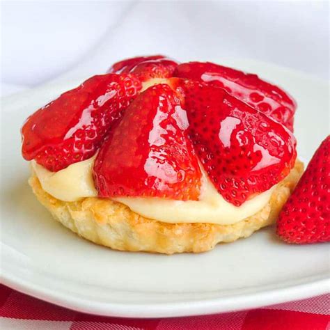 Strawberry Custard Tarts aka Tim Tarts! A Canadian classic.