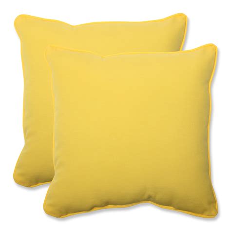 Pillow Perfect Outdoor Yellow 18.5-inch Throw Pillow (Set of Yellow | eBay