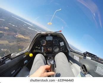 Cockpit Sailplane Photographed Inflight Stock Photo 633946460 ...