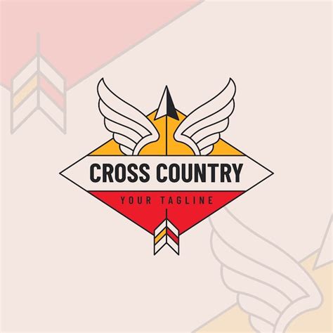 Free Vector | Flat design cross country logo design