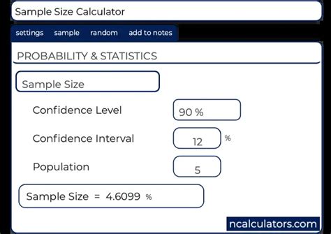 Sample Size Calculator