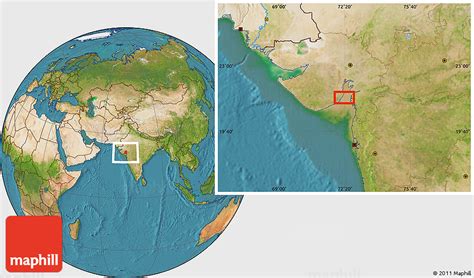 Satellite Location Map of Dandi