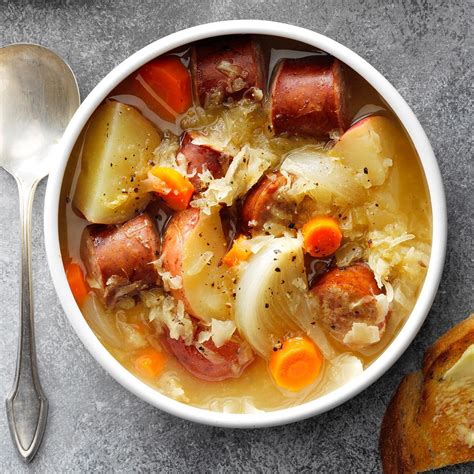 Sausage Sauerkraut Soup Recipe | Taste of Home