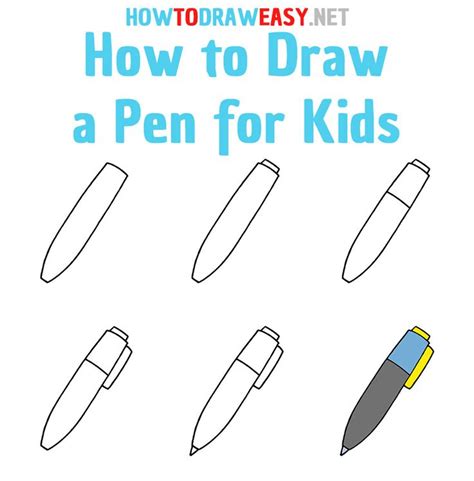 How to Draw a Pen Step by Step #Pen #PenDrawing #EasyPenDrawing # ...
