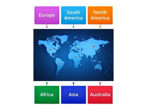 continents - Labelled diagram