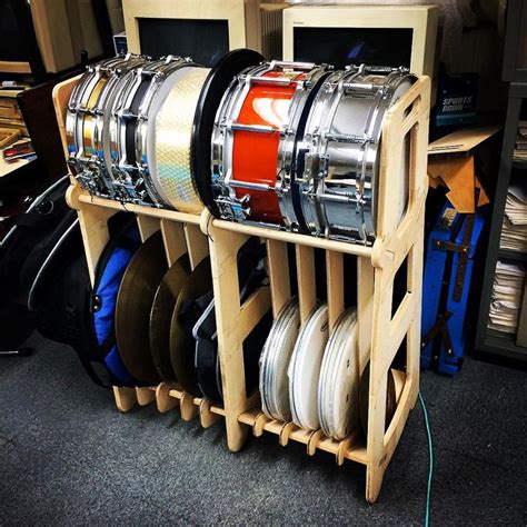 Handmade drum rack / drum storage made of plywood | Drum room, Music ...