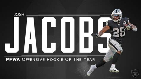 Raiders running back Josh Jacobs named PFWA Offensive Rookie of the Year