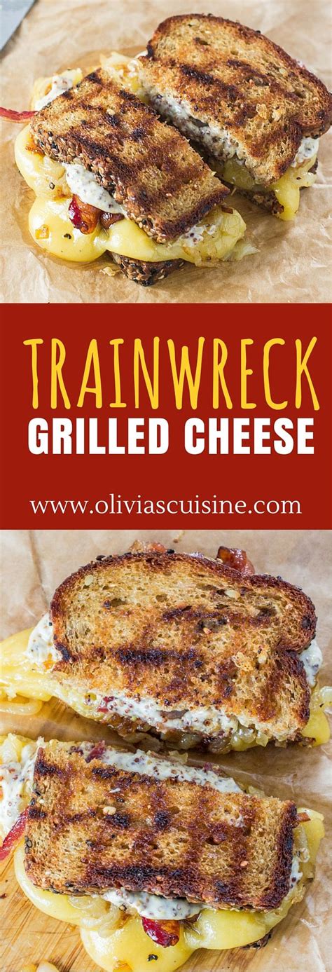 Trainwreck Grilled Cheese | www.oliviascuisine.com | Gouda cheese, caramelized onions and Maple ...