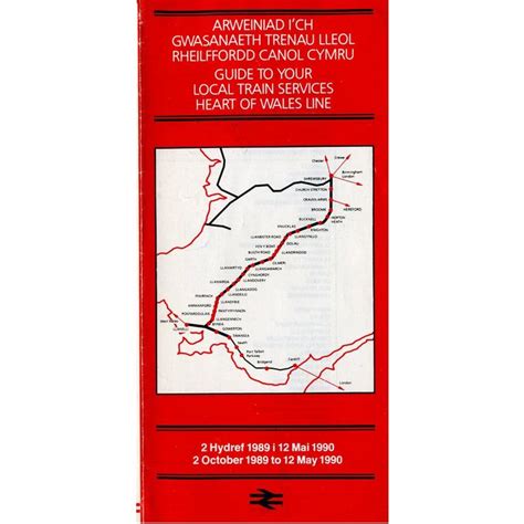 British Rail Timetable Leaflet: Heart of Wales Line: Oct 1989 - May 1990 on eBid United Kingdom ...