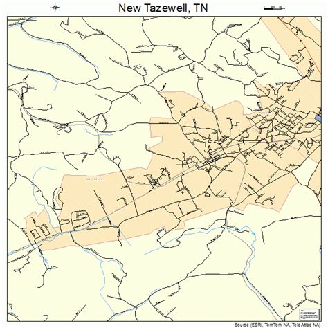 New Tazewell Tennessee Street Map 4753140