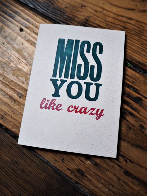 Miss You Like | Greetings Card | The Smallprint Company