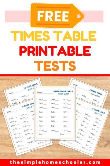 Smart 6 Times Table Printable Packet: Free and Easy Print! - The Simple ...