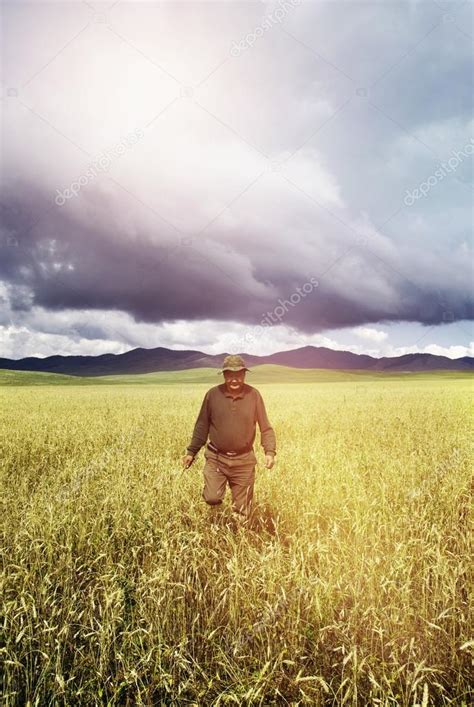 Man standing in field — Stock Photo © Rawpixel #97532328