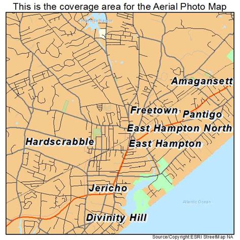 Aerial Photography Map of East Hampton North, NY New York