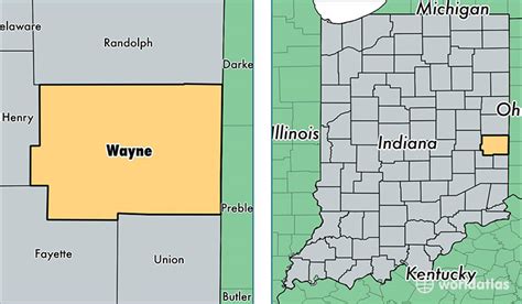 Wayne County, Indiana / Map of Wayne County, IN / Where is Wayne County?