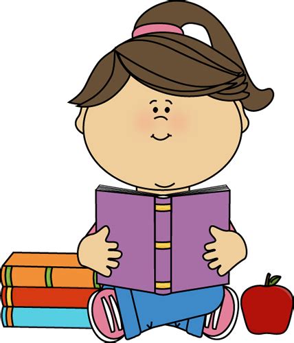 reading books - Clip Art Library