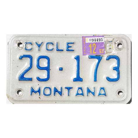 1993 Montana Motorcycle #29-173 | Old Cycle License Plates