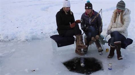 Ice Fishing For Boys In Minnesota - YouTube