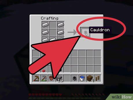 How to Make a Cauldron in Minecraft - Wiki Minecraft Crafting English