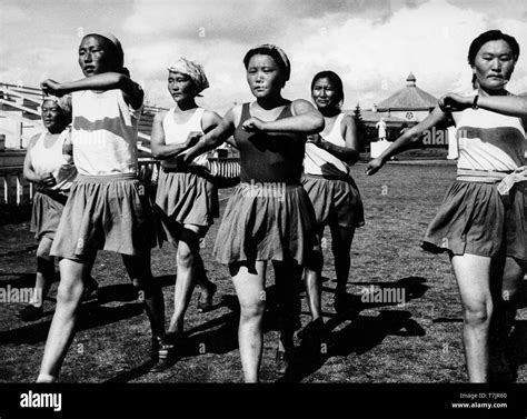 female athletes, Mongolia, 70s Stock Photo - Alamy
