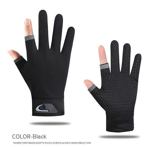 5pcs 2 Cut Finger Fishing Anti-slip Breathable Cycling Gloves(Orange) | eBay