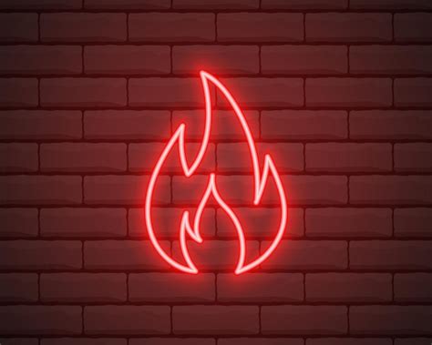 Premium Vector | Neon fire icon Elements in neon style icons Simple ...