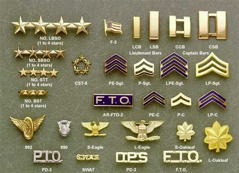 Full Set of Pins Army Ranks, Military Pins, Us Army, Chevron, Stars ...