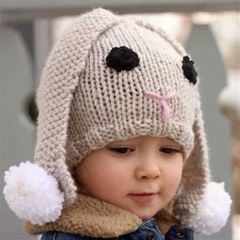 Bunny Baby Hat Knitting Pattern - Gina Michele