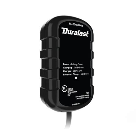 Duralast 0.8 Amp 12 Volt Battery Charger and Maintainer DL-800MAHD