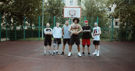 Basketball Players Posing · Free Stock Video