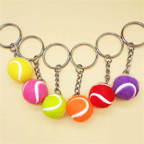 50pcs ZARSIA Mini Tennis balls Key Buckle Pendant keyring tennis clubs ...