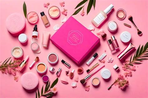 Premium AI Image | The pink box of cosmetics is a must - have.