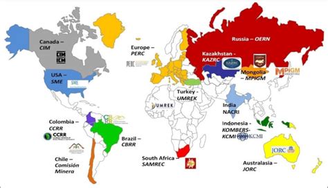 Map of member coders Committee for Mineral Reserves International... | Download Scientific Diagram