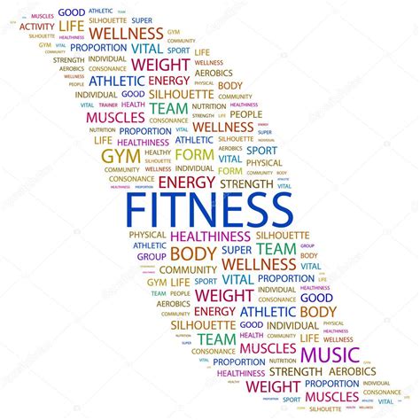 FITNESS. Word collage on white background — Stock Vector © studiom1 #3508414