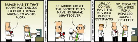 How to avoid work - wally way. The Dilbert Strip for June 24, 2010 | Stripping, Dilbert comics ...