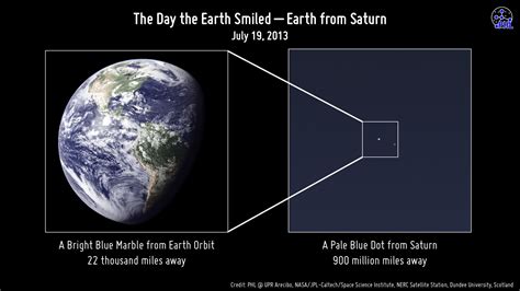 Earth from Saturn at the moment of the "Day… | The Planetary Society