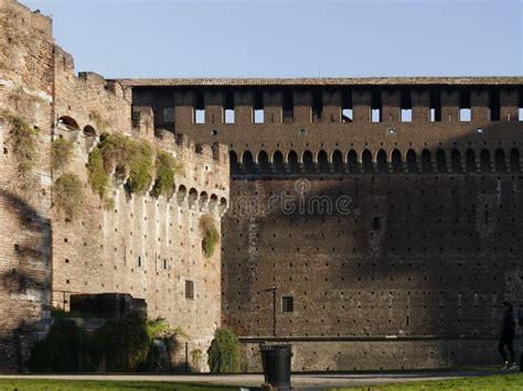 Castello Sforzesco in Milano Stock Image - Image of vintage ...