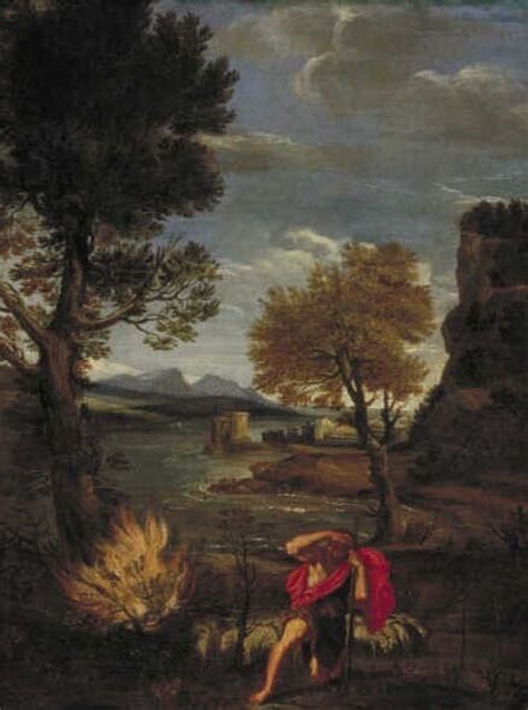 "Landscape with Moses and the Burning Bush" Domenichino - Artwork on USEUM