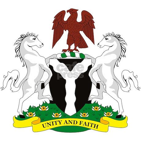 Nigeria Coat of Arms Oval Decal by flagpole