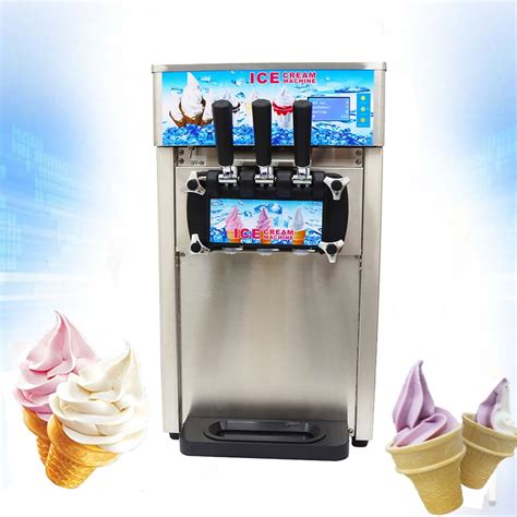 Intbuying Commercial 3 Flavors Soft Serve Ice Cream Machine, Home Small ...