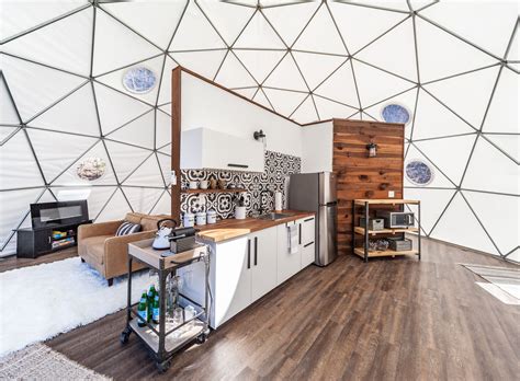 Glamping Kitchenette | Dome house, Luxury glamping, Geodesic dome homes