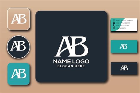 Premium Vector | Ab monogram logo template