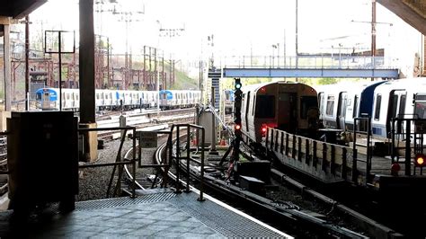 PATH trains pass Journal Square Transportation Center, Jersey City, NJ - YouTube