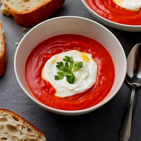 Premium Photo | Tomato soup cream Food Photography