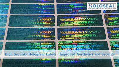 High Security Hologram Labels : Improved Aesthetics And Security » Holoseal